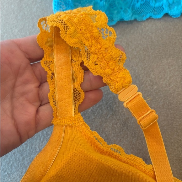 Lot 2 No Boundaries Lace Bralette Bra Bundle Womens XL Extra Large Blue Orange - Picture 5 of 14